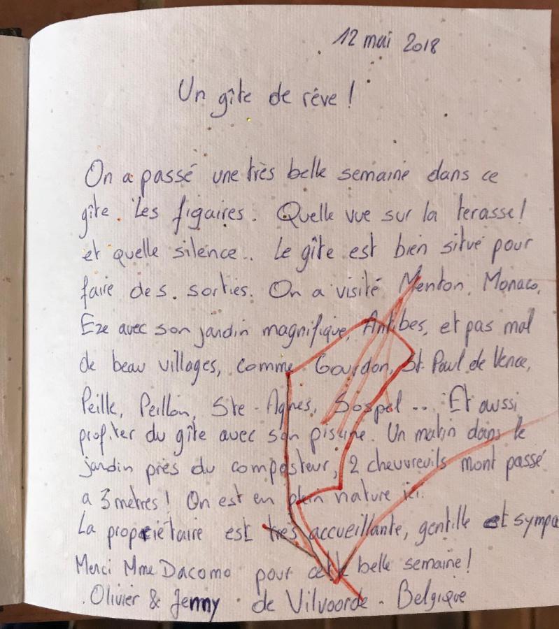 Les Figaires L'Escarene Exterior foto
