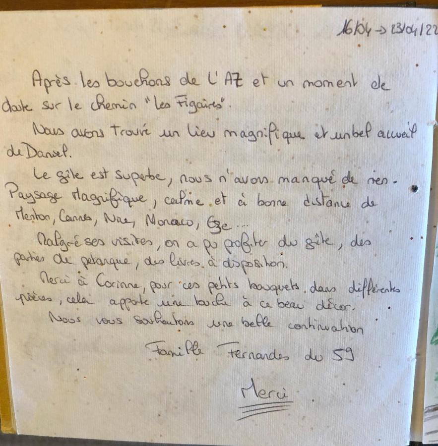 Les Figaires L'Escarene Exterior foto